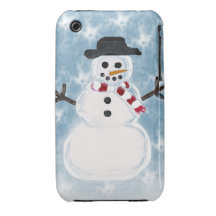 Caisse du bonhomme de neige Iphone4 Coques iPhone 3 Case-Mate