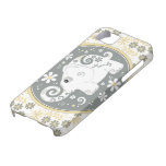 Caisse florale jaune grise de l'iPhone 5 d'objet s Coques iPhone 5