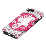 Caisse florale rouge de Coque-Compagnon de l'iPhon Coque iPhone 5 Case-Mate