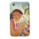 Caisse Girly hawaïenne du poster vintage iphone3 Coque iPhone 3
