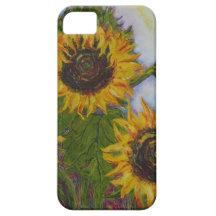 Caisse jaune de l'iPhone 5 de tournesols Coque iPhone 5 Case-Mate