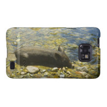 Caisse noire de la galaxie S de Samsung de porc Coques Samsung Galaxy S2