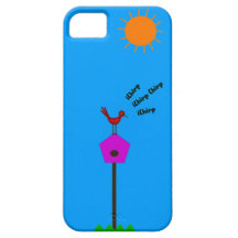 caisse rouge de l'iPhone 5 d'oiseau chanteur d'iCh Coque iPhone 5 Case-Mate
