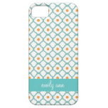 Caisse turquoise et orange de Quatrefoil iPhone4 d Coque Case-Mate iPhone 5