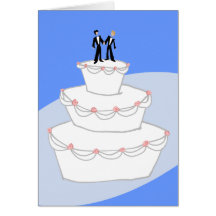 Cake Twee van het huwelijk Bruidegoms Kaarten