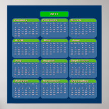 Calendrier 2011 d'affiche