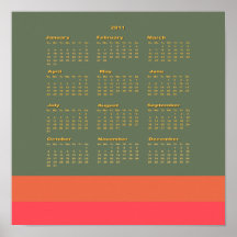 Calendrier 2011 d'affiche d'événements