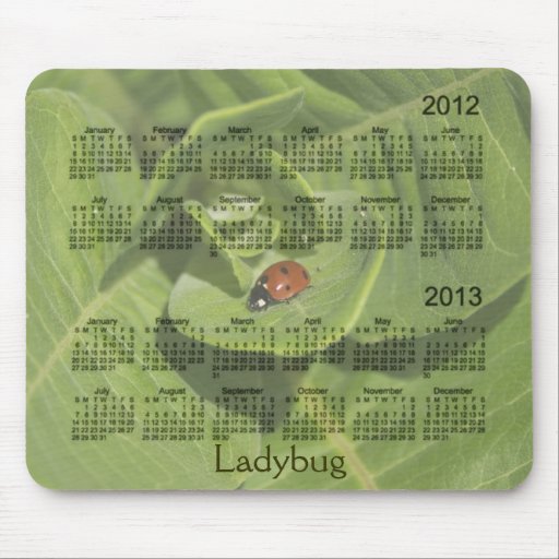 Calendrier 2012-2013 de coccinelle Mousepad Tapis De Souris
