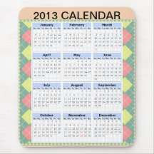 Calendrier 2013 dans un Mousepad Tapis De Souris