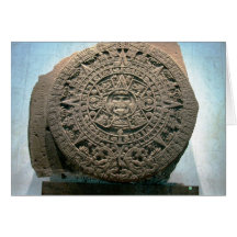 "Calendrier aztèque de Sun," Mexico Cartes De Vœux