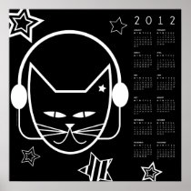 Calendrier de basculage d'amusement du chat 2012 n