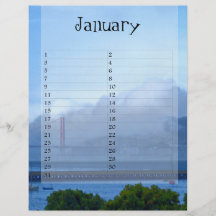Calendrier de janvier prospectus