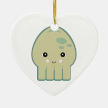 calmar mignon de kawaii ornement de noël