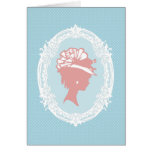 Camée vintage bleue et rose cartes