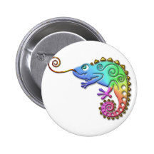 Caméléon coloré frais pin's avec agrafe