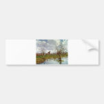 Camille Pissarro - champs inondés 1873 de paysage Autocollants Pour Voiture