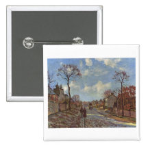 Camille Pissarro - ciel 1872 d'arbre de route de L Badge Avec Épingle