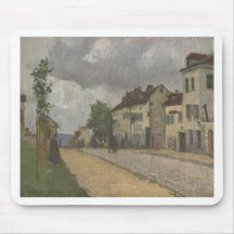 Camille Pissarro - huile de la ruelle 1868 de rue  Tapis De Souris