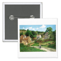 Camille Pissarro - huile de Pontoise 1867 d'ermita Pin's Avec Agrafe