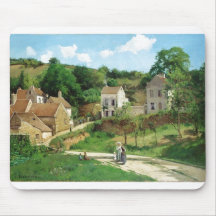 Camille Pissarro - huile de Pontoise 1867 d'ermita Tapis De Souris