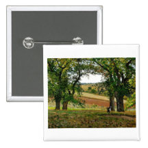 Camille Pissarro - huile d'Osny 1873 d'arbres de c Badges Avec Agrafe