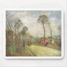Camille Pissarro - huile du chariot 1870 de cheval Tapis De Souris
