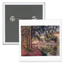 Camille Pissarro - lac 1902 tree de chemin de remo Pin's Avec Agrafe