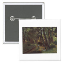 Camille Pissarro - petit pont de Pontoise 1875 Badge Avec Épingle