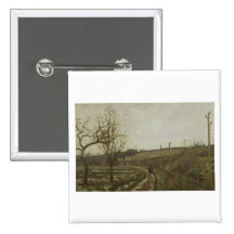 Camille Pissarro - route 1873 d'arbre de paysage d Badges