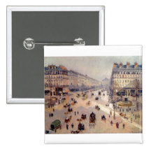 Camille_Pissarro - toile d'huile de l'opéra 1898 d Badges Avec Agrafe