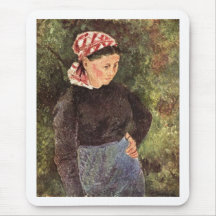 Camille Pissarro - toile d'huile d'écharpe de femm Tapis De Souris