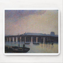 Camille Pissarro - vieux pont de Chelsea Londres 1 Tapis De Souris
