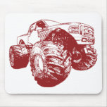 camion de monstre rouge tapis de souris