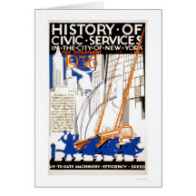Camion NYC de corps de sapeurs-pompiers WPA 1936 Carte De Vœux