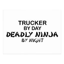 Camionneur Ninja mortel par nuit Carte Postale
