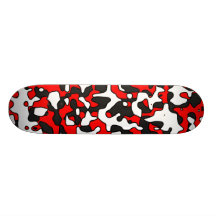 Camo rouge fendu plateaux de planche à roulettes
