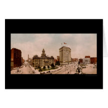 Campus Martius à Detroit, MI 1900 Cartes De Vœux