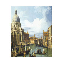 "Canal grand et l'église du Salute Toile Tendue