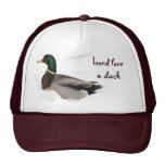 Canard dans la neige casquettes