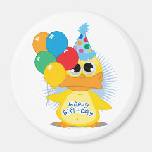 Canard de joyeux anniversaire magnets pour réfrigérateur