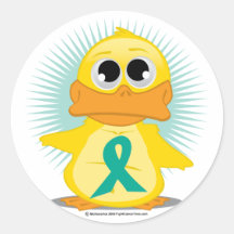 Canard de ruban de Cancer ovarien Autocollants