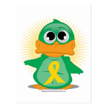 Canard de ruban d'or carte postale