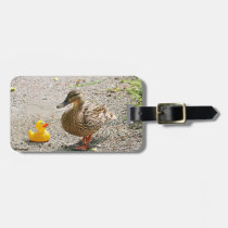 Canard en caoutchouc et canard de mère étiquettes à bagages