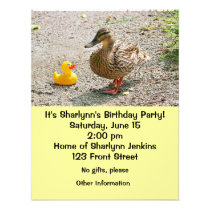 Canard en caoutchouc et canard de mère invitations