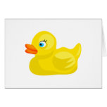 Canard en caoutchouc jaune carte de vœux