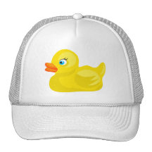 Canard en caoutchouc jaune casquettes de camionneur
