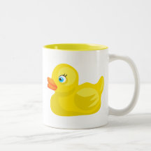 Canard en caoutchouc jaune tasse à café