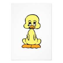 Canard jaune de bébé invitation personnalisable