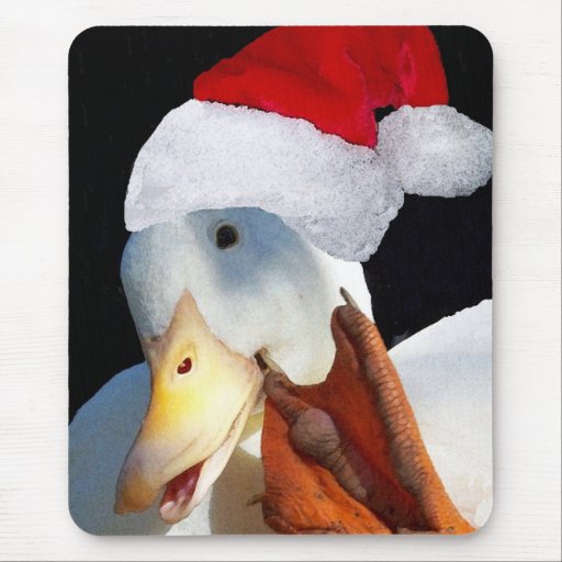 Canard Mousepad de Père Noël Tapis De Souris