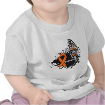 Cancer abstrait de rein de papillon de survivant t-shirt